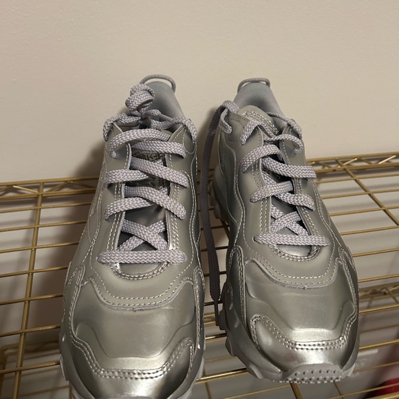 Reebok Shoes - Metallic Silver Athletic Shoes
